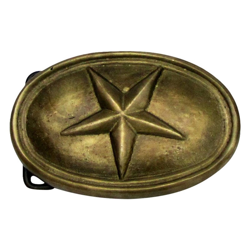 Treasure Gurus Antique Brass TEXAS STAR CIVIL WAR Belt BUCKLE - Image 1